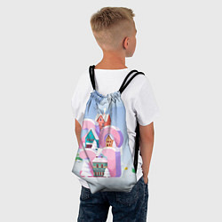 Рюкзак-мешок 2021 год Домики, цвет: 3D-принт — фото 2