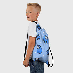 Рюкзак-мешок Among Us - Синий цвет, цвет: 3D-принт — фото 2