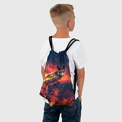 Рюкзак-мешок Огненная лиса, цвет: 3D-принт — фото 2