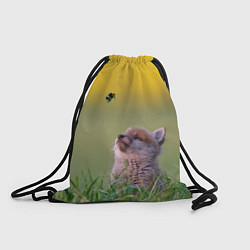 Рюкзак-мешок Лисенок и пчелка, цвет: 3D-принт