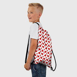 Рюкзак-мешок Сердечки, цвет: 3D-принт — фото 2