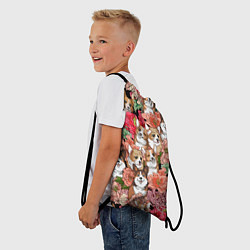 Рюкзак-мешок Корги & Цветы, цвет: 3D-принт — фото 2