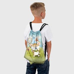 Рюкзак-мешок Корги и бабочка, цвет: 3D-принт — фото 2