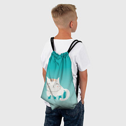 Рюкзак-мешок Котик на подстилке, цвет: 3D-принт — фото 2