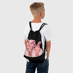 Рюкзак-мешок ЗАЙЧИКИ, цвет: 3D-принт — фото 2