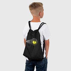 Рюкзак-мешок Сердце в лампе, цвет: 3D-принт — фото 2