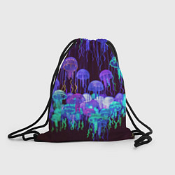 Рюкзак-мешок Неоновые медузы, цвет: 3D-принт