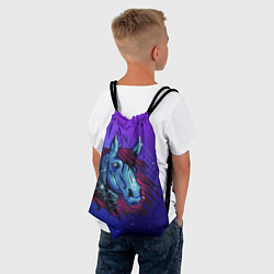 Рюкзак-мешок Retrowave Neon Horse, цвет: 3D-принт — фото 2