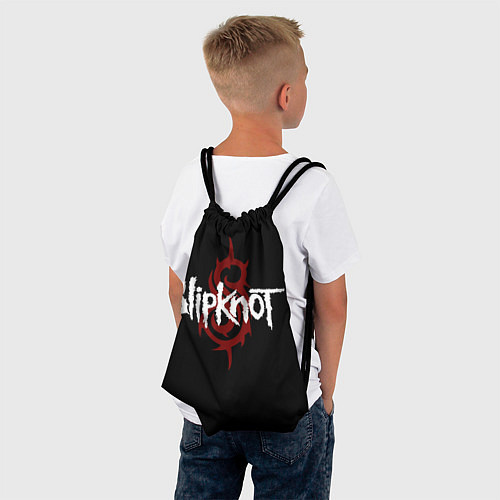 Мешок для обуви Slipknot Надпись / 3D-принт – фото 4