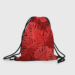 Рюкзак-мешок Тропические листья Монстера, цвет: 3D-принт
