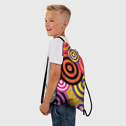 Рюкзак-мешок Аннотация разноцветных кругов, цвет: 3D-принт — фото 2