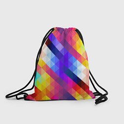 Рюкзак-мешок Пиксельная радуга, цвет: 3D-принт