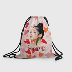 Рюкзак-мешок Manizha на фоне сердечек, цвет: 3D-принт