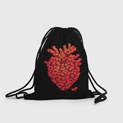 Рюкзак-мешок Сердце Из Котиков, цвет: 3D-принт