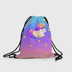 Рюкзак-мешок Единорог Звездочка, цвет: 3D-принт