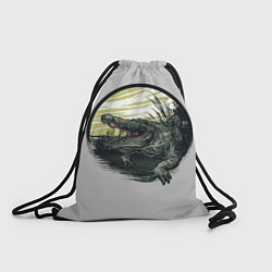 Рюкзак-мешок Крокодил, цвет: 3D-принт