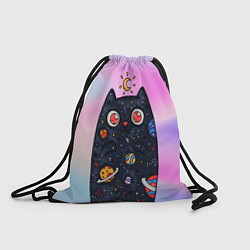 Рюкзак-мешок Космический кот, цвет: 3D-принт