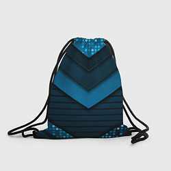 Рюкзак-мешок 3D luxury blue abstract, цвет: 3D-принт
