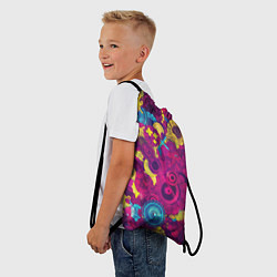 Рюкзак-мешок PINK FLOW, цвет: 3D-принт — фото 2