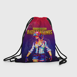 Рюкзак-мешок PUBG GIRL ПАБГ ДЕВУШКА, цвет: 3D-принт