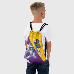 Рюкзак-мешок Yellow vs purple, цвет: 3D-принт — фото 2