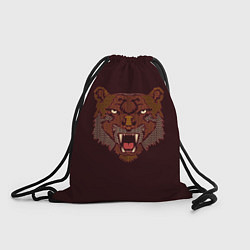 Рюкзак-мешок Морда медведя, цвет: 3D-принт