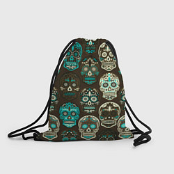 Рюкзак-мешок Черепа с узорами, цвет: 3D-принт