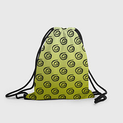 Рюкзак-мешок Узор спиральки на желтом фоне, цвет: 3D-принт