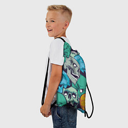 Рюкзак-мешок Черепа разноцветные, цвет: 3D-принт — фото 2