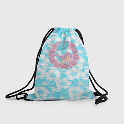 Рюкзак-мешок Русалочка и цветы, цвет: 3D-принт