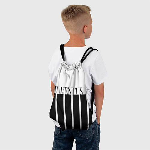 Мешок для обуви Juventus Tee Black and White 202122 / 3D-принт – фото 4