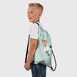 Рюкзак-мешок Чимин в цветах, цвет: 3D-принт — фото 2