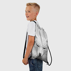 Рюкзак-мешок БЕЛЫЙ ВОЛК, цвет: 3D-принт — фото 2
