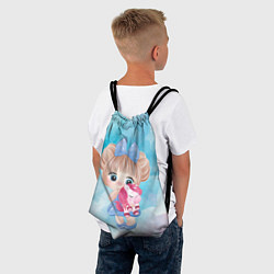 Рюкзак-мешок Девочка и пони, цвет: 3D-принт — фото 2