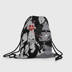 Рюкзак-мешок Черный Аста демон Чёрный клевер, цвет: 3D-принт