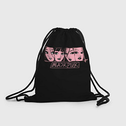 Рюкзак-мешок Black Pink Art, цвет: 3D-принт