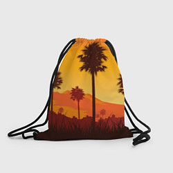 Рюкзак-мешок Лето, Пальмы, вечер, цвет: 3D-принт
