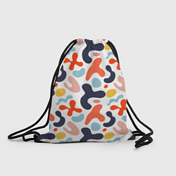 Рюкзак-мешок Абстрактные цветные пятна, цвет: 3D-принт