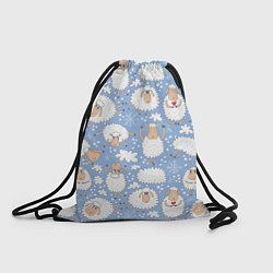 Рюкзак-мешок Счастливые овечки, цвет: 3D-принт