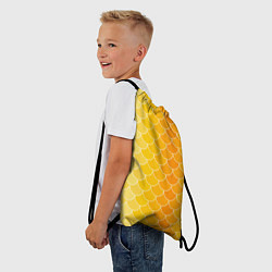 Рюкзак-мешок Желтая чешуя, цвет: 3D-принт — фото 2