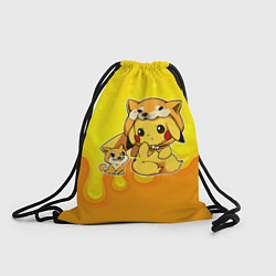 Рюкзак-мешок Пикачу и корги, цвет: 3D-принт