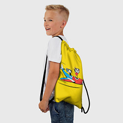 Рюкзак-мешок Летящие кружки, цвет: 3D-принт — фото 2