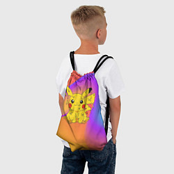 Рюкзак-мешок Пикачу капелька, цвет: 3D-принт — фото 2
