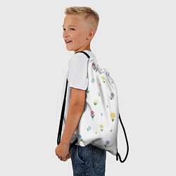 Рюкзак-мешок Цветы и бабочки, цвет: 3D-принт — фото 2