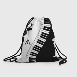 Рюкзак-мешок Черно Белое пианино, цвет: 3D-принт