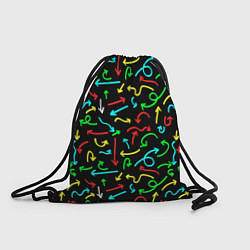Рюкзак-мешок Стрелочки, цвет: 3D-принт