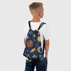 Рюкзак-мешок Космический мир, цвет: 3D-принт — фото 2