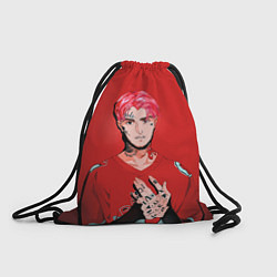 Рюкзак-мешок Red Lil Peep, цвет: 3D-принт