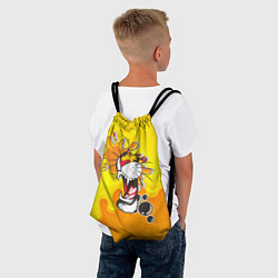 Рюкзак-мешок Тигр из капель, цвет: 3D-принт — фото 2