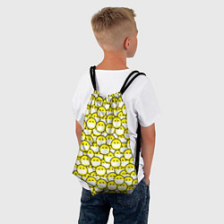 Рюкзак-мешок Смайлики в Масках, цвет: 3D-принт — фото 2